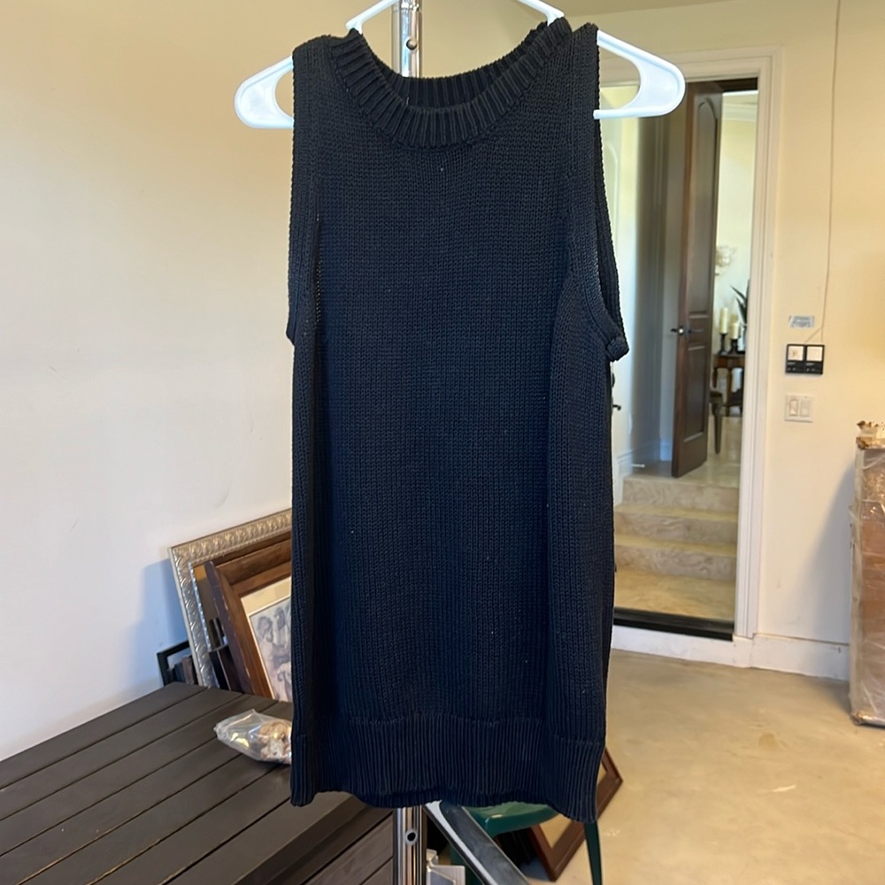 Size large black sweater blouse. Catherine Malendrino.